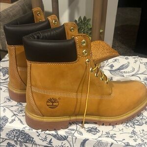 Timberland Men's Brown and Black Boots